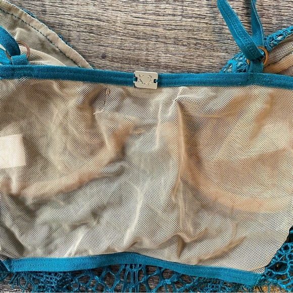 For Love & Lemons Bat Your Lashes Underwire Bra - Jade Size Small - Picture 7 of 16